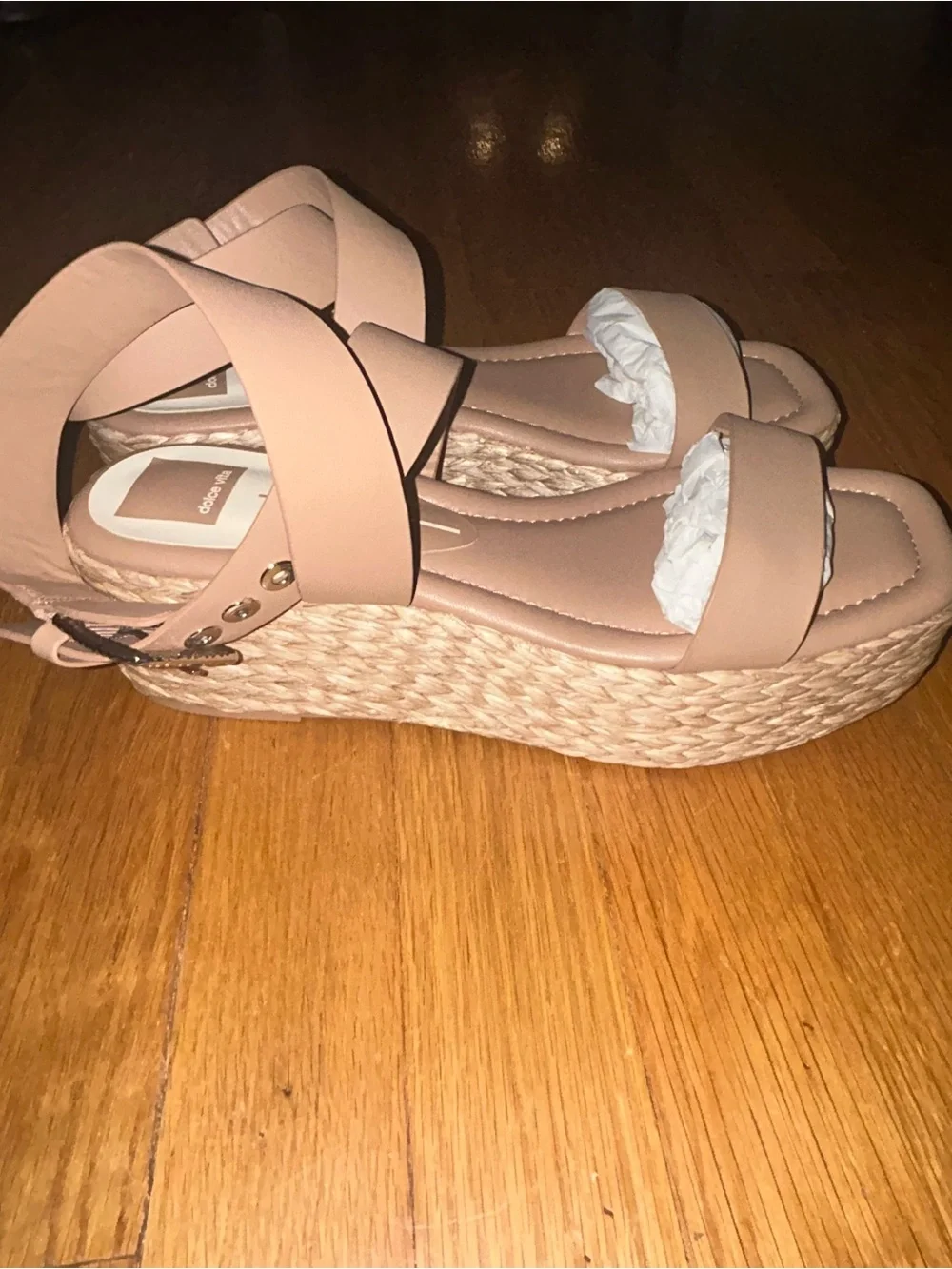 <NWT/NIB> Dolce Vita Cannes Tan Platform Espadrille Sandals w. Ankle Straps 9